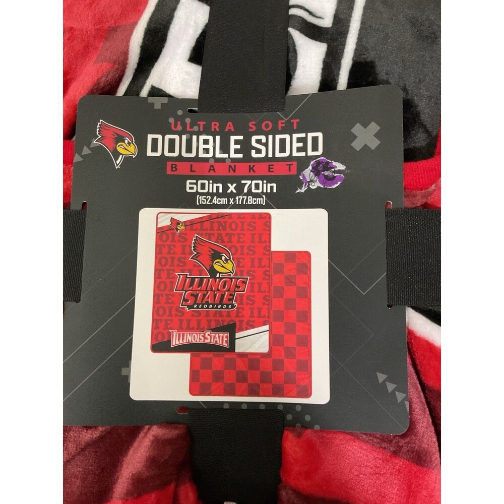 New NCAA  Illinois State Redbirds Throw Blanket 60x70 Ultra Soft